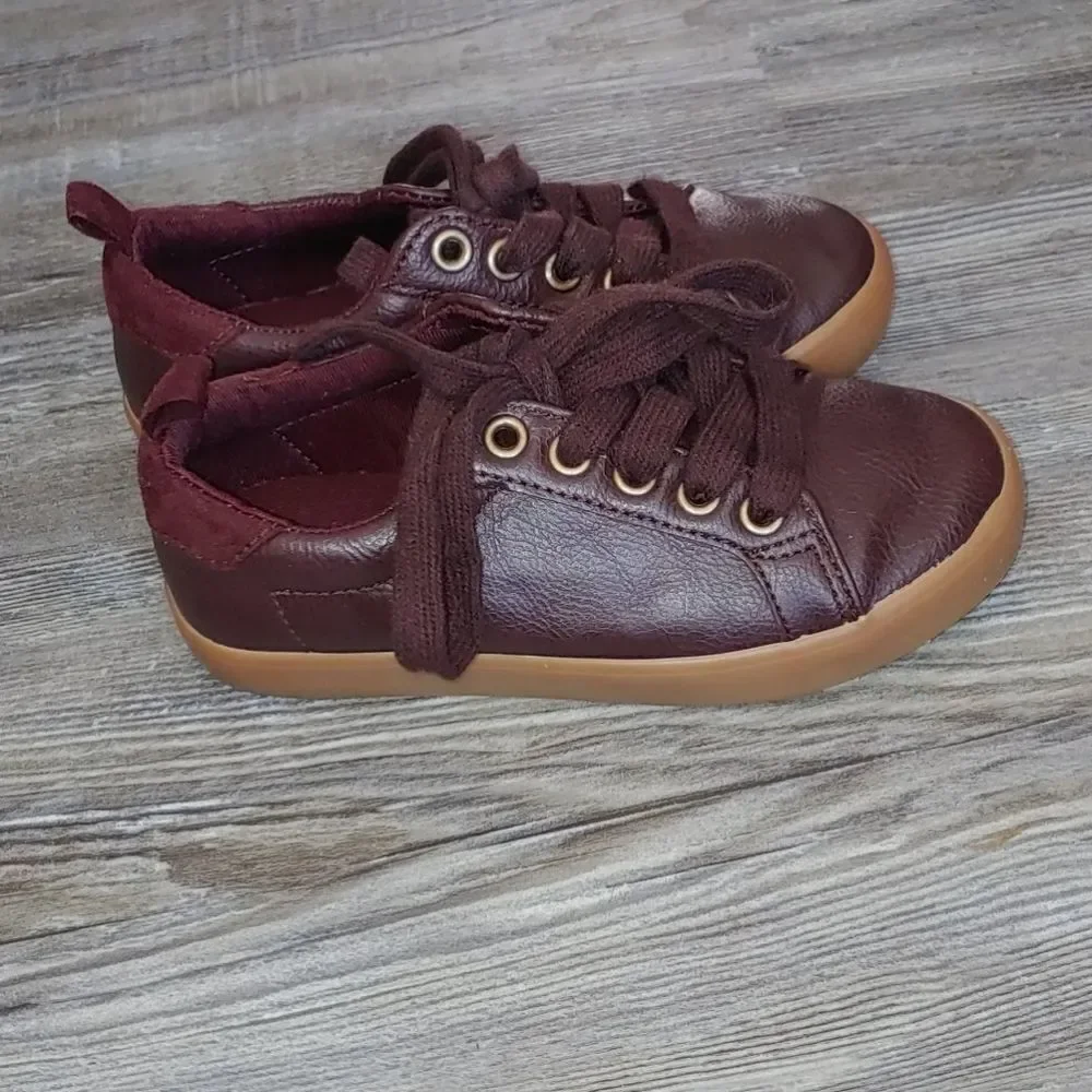 Gymboree maroon boys dress shoes Sz 10 EUC
